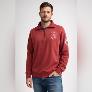 ’47 Brand Boston Red Sox Quarter Zip Sweatshirt | Large | Red MLB Pullover
